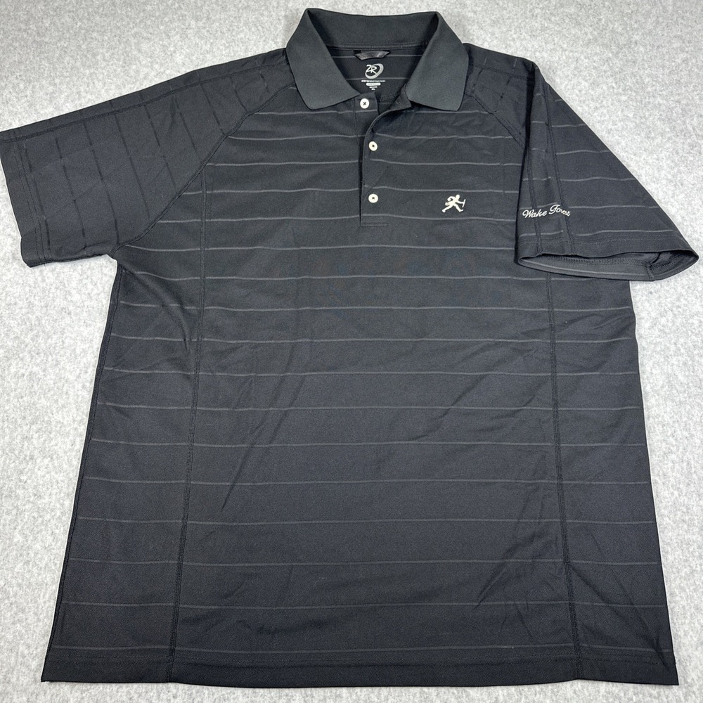 Zero Restriction Wake Forest Demon Deacon Logo Tour Series Men's Polo XL Black